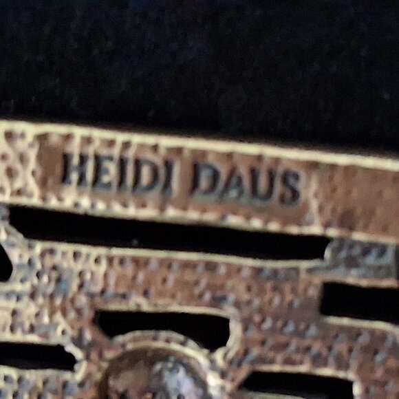 HEIDI DAUS GOLD PEARL ART DECO PENDANT NECKLACE & EARRINGS WITH CRYSTALS NIB - Picture 7 of 8